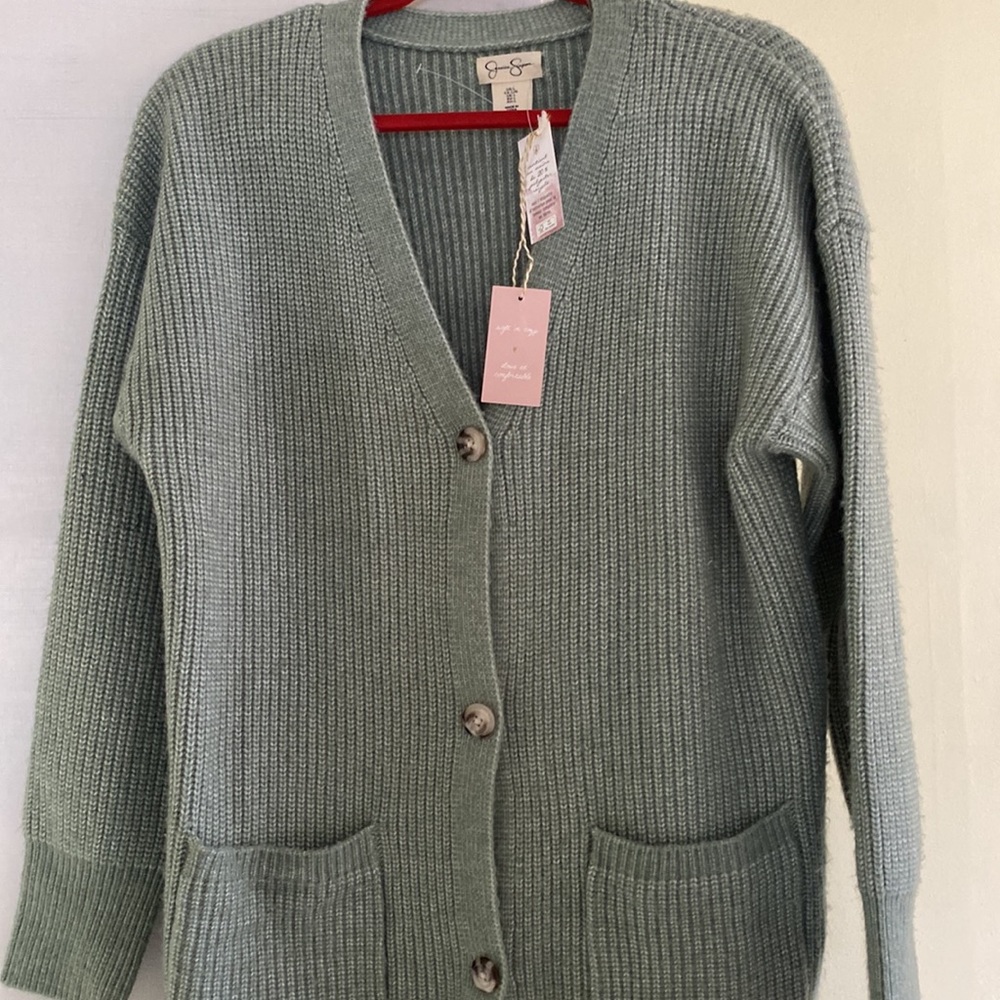 Jessica Simpson Beautiful Plush Button Down Long Cardigan New With Tags - Picture 12 of 12